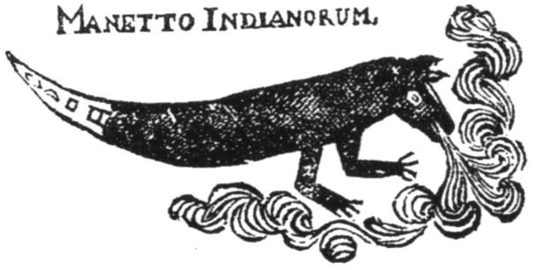 The Delaware Horned Serpent depicted with some non-serpentine features