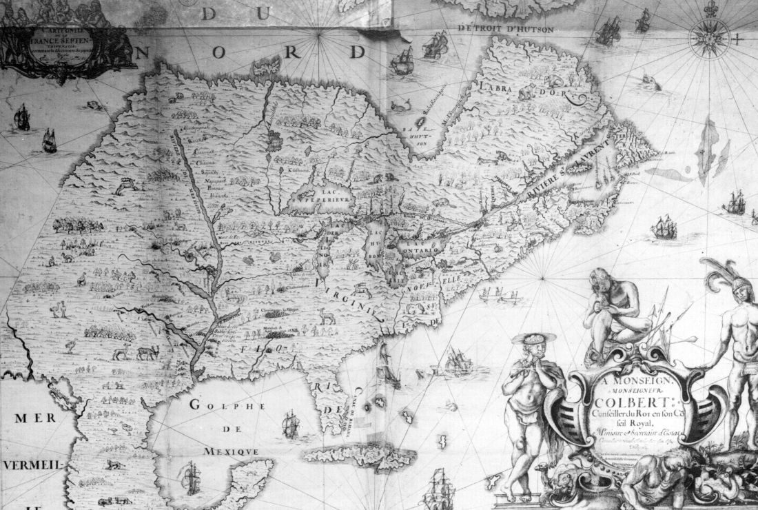 Franquelin's 1678 map of North America