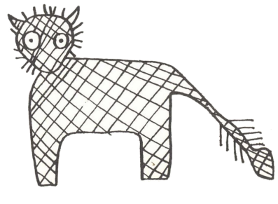 Mishibizhiw from a Midewiwin scroll, illustrating the powerful knob on the end of his tail.